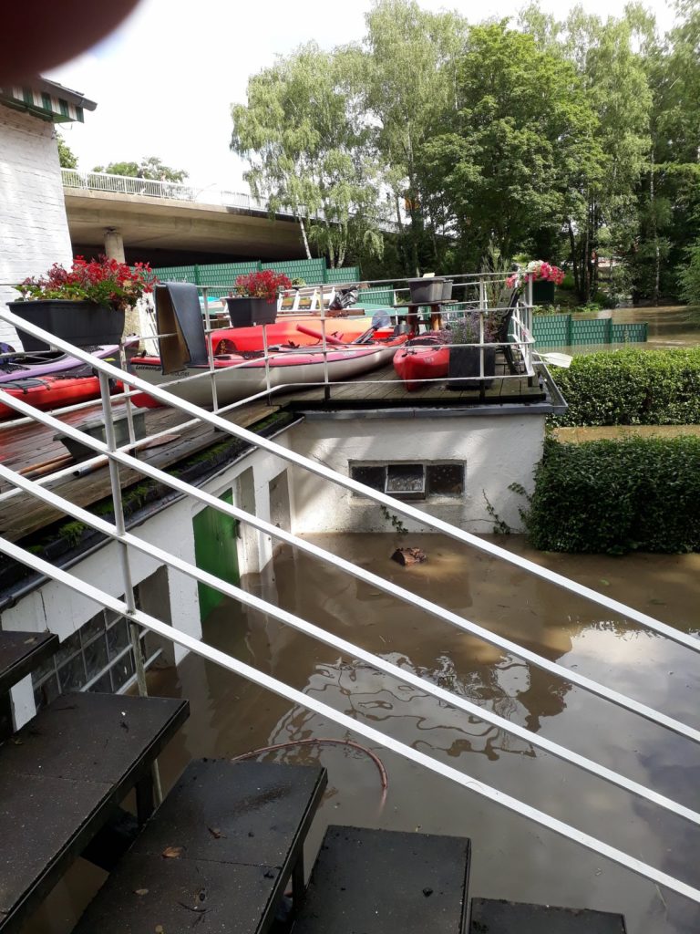 Hochwasser am Bootshaus